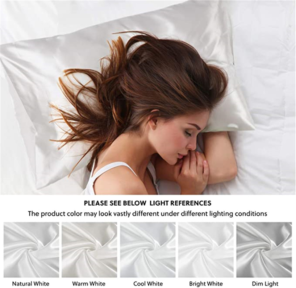 2pcs/lot Solid Silky Satin Ski - Silk Pillowcase recension och pris