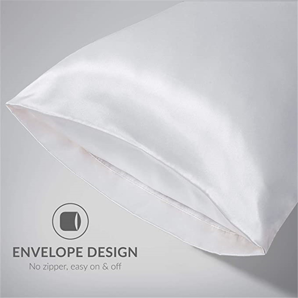 2pcs/lot Solid Silky Satin Ski - Silk Pillowcase recension och pris