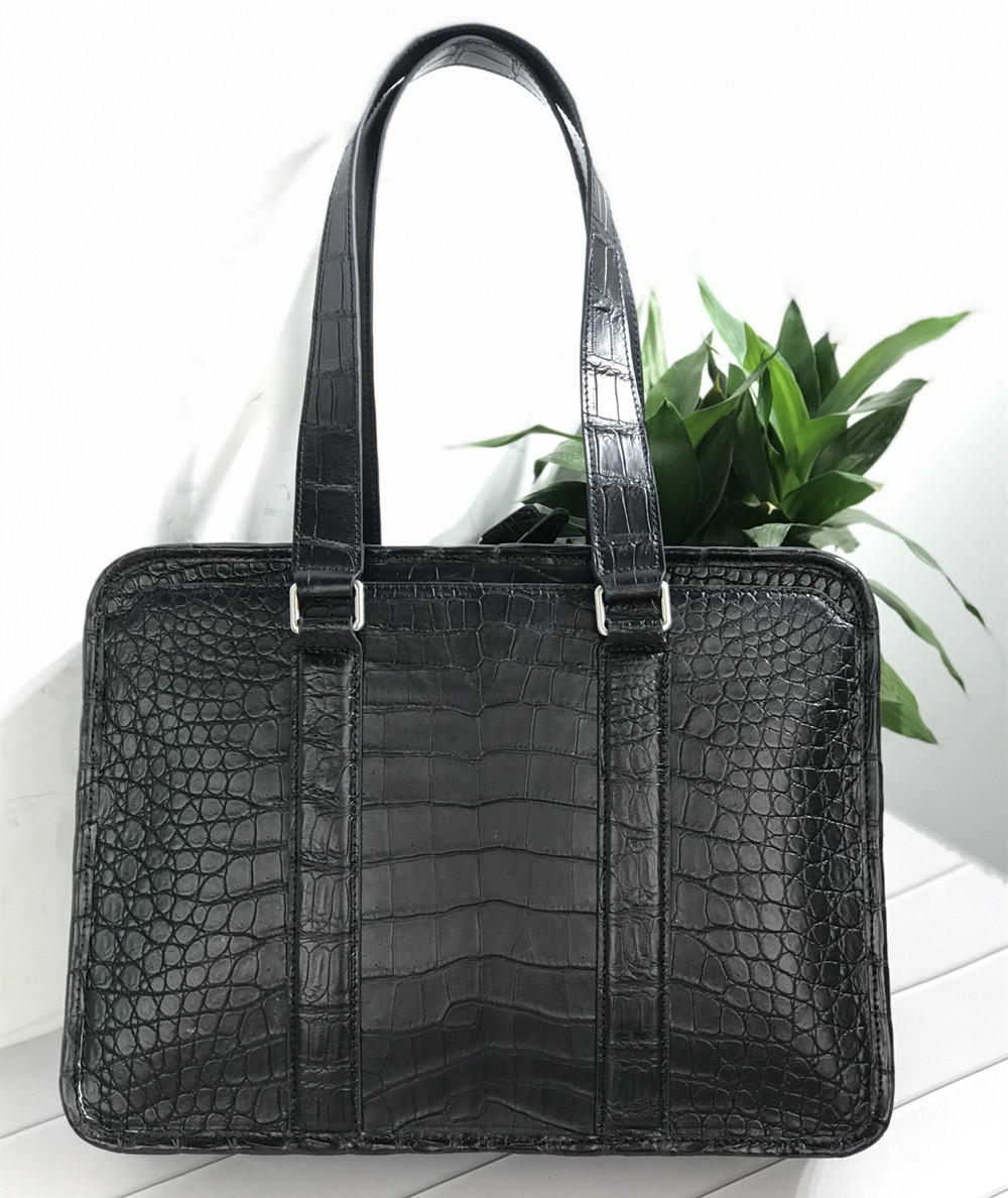 New Crocodile Leather Laptop B - Leather Briefcase recension och pris